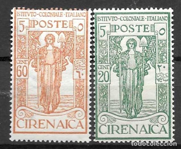 Sellos: ITALIA-1926 - **- CIRENAICA- DIOSA DE LA PAZ