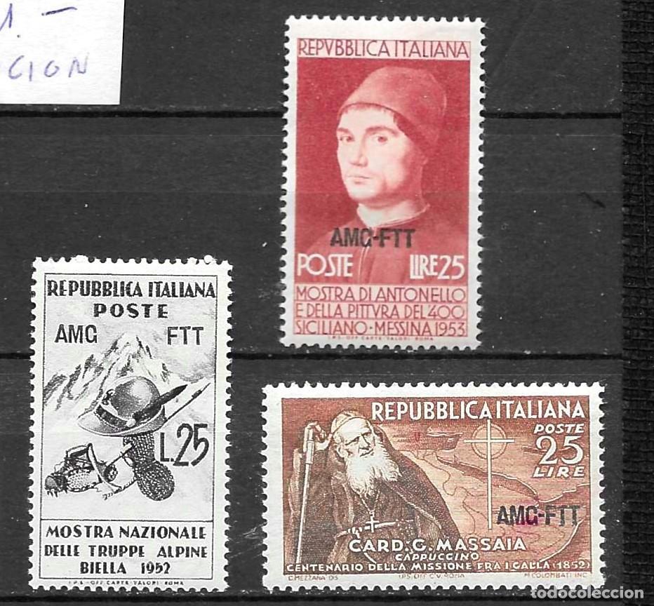 Sellos: ITALIA-1952- **- AMG-FTT- MOSTRA NACIONAL ALPINA