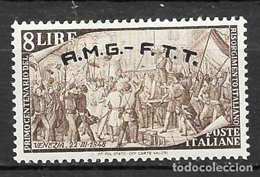 Sellos: ITALIA-1948-* *-AMG-FTT- PRIMER CEENTENARI DEK RESURGIMIENTO ITALIANO