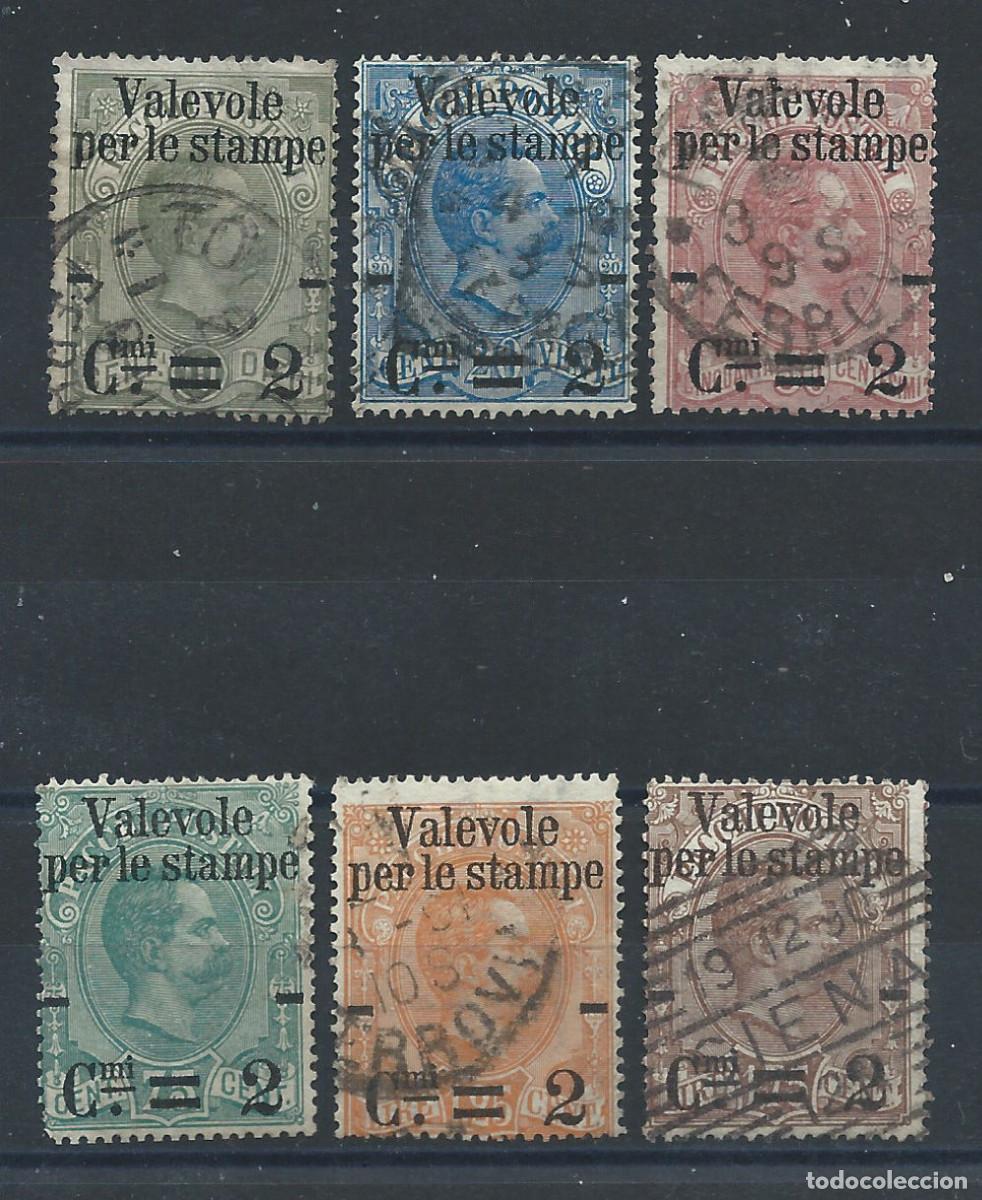Sellos: Italie N&deg;46/51 Obl (FU) 1890- Timbre colis postaux surcharg&eacute;s