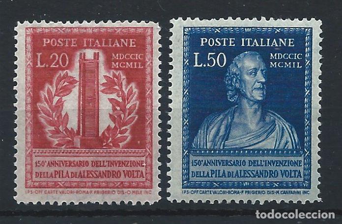 Sellos: Italie N&deg;549/50** (MNH) 1949 - Invention de la pile &eacute;lectrique par Volta