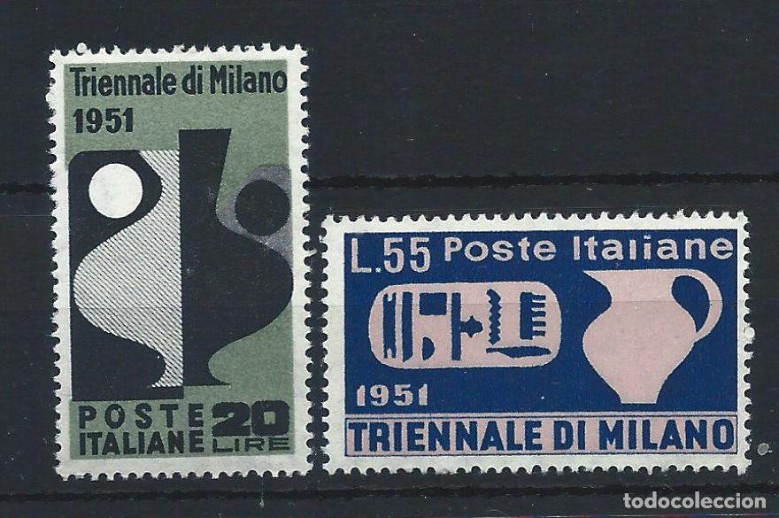 Sellos: Italie N&deg;605/06** (MNH) 1951 - 9 &eacute;me triennale de Milan