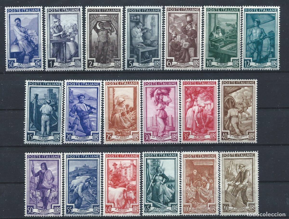 Sellos: Italie N&deg;572/90** (MNH) 1951 - l'Italie au travail sujets divers