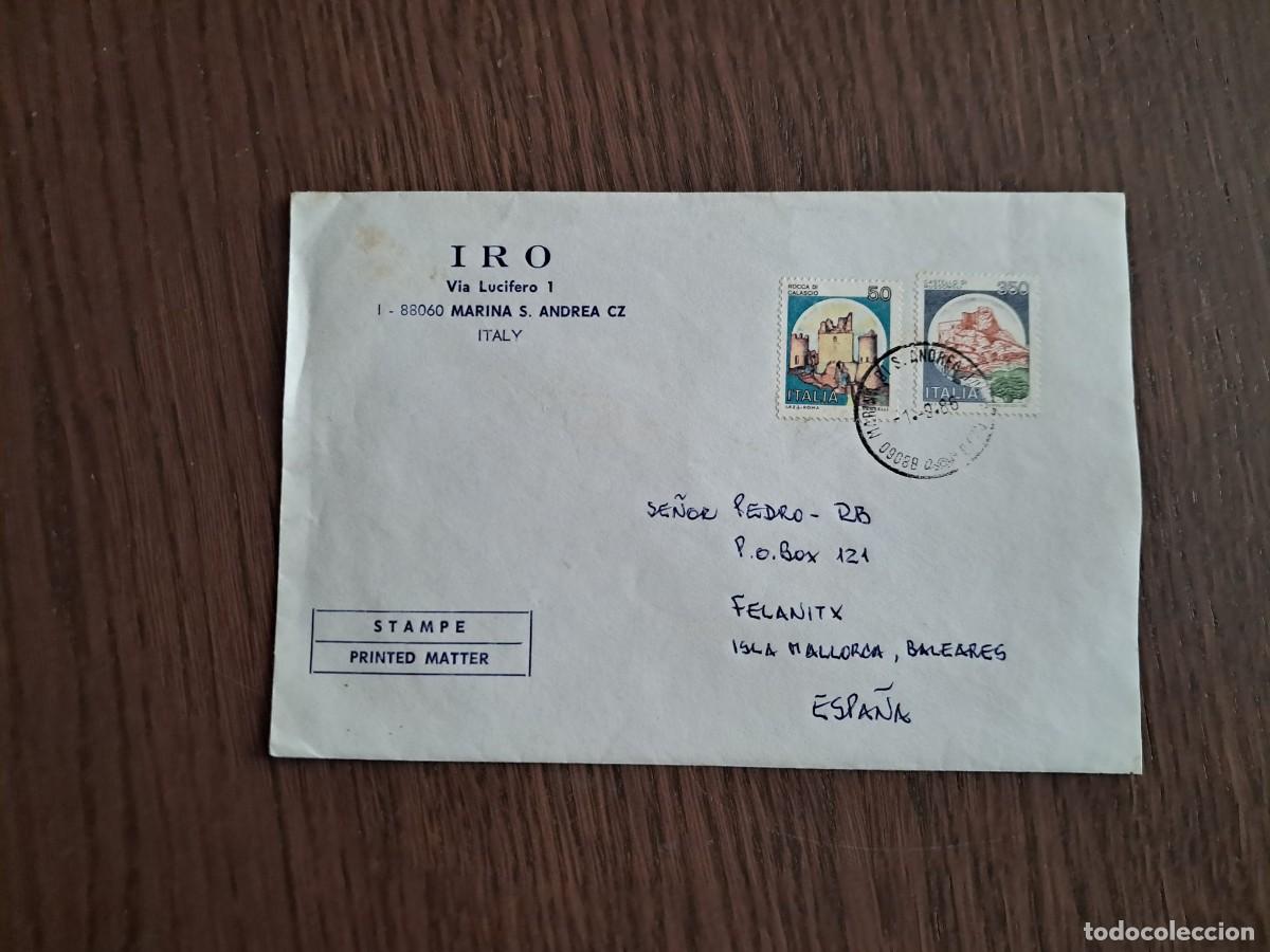 Sellos: sobre, carta circulada con sellos de Italia, a&ntilde;o 1986, radioaficionado.
