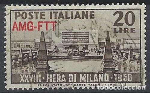 Sellos: ITALIA TRIESTE ZONA A 1950 - 28&ordf; FERIA DE MIL&Aacute;N, SOBREIMPRESO - USADO