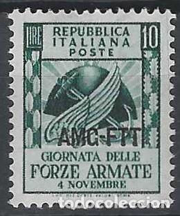 Sellos: ITALIA TRIESTE ZONA A 1952 - D&Iacute;A DE LAS FUERZAS ARMADAS, SOBREIMPRESO - MNH**