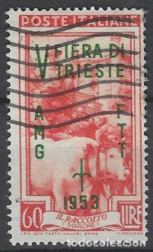 Sellos: ITALIA TRIESTE ZONA A 1953 - FERIA DE TRIESTE, SOBREIMPRESO - USADO