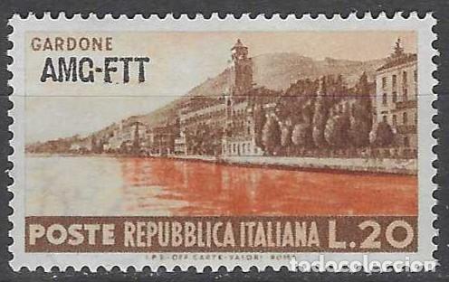 Sellos: ITALIA TRIESTE ZONA A 1954 - TURISMO, GARDONE, SOBREIMPRESO - MNH**