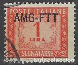 Sellos: ITALIA TRIESTE ZONA A 1949-54 - SELLO DE FRANQUEO, SOBREIMPRESO, NARANJA ROJIZO - USADO
