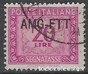 Sellos: ITALIA TRIESTE ZONA A 1949-54 - SELLO DE FRANQUEO, SOBREIMPRESO, P&Uacute;RPURA ROSA - USADO