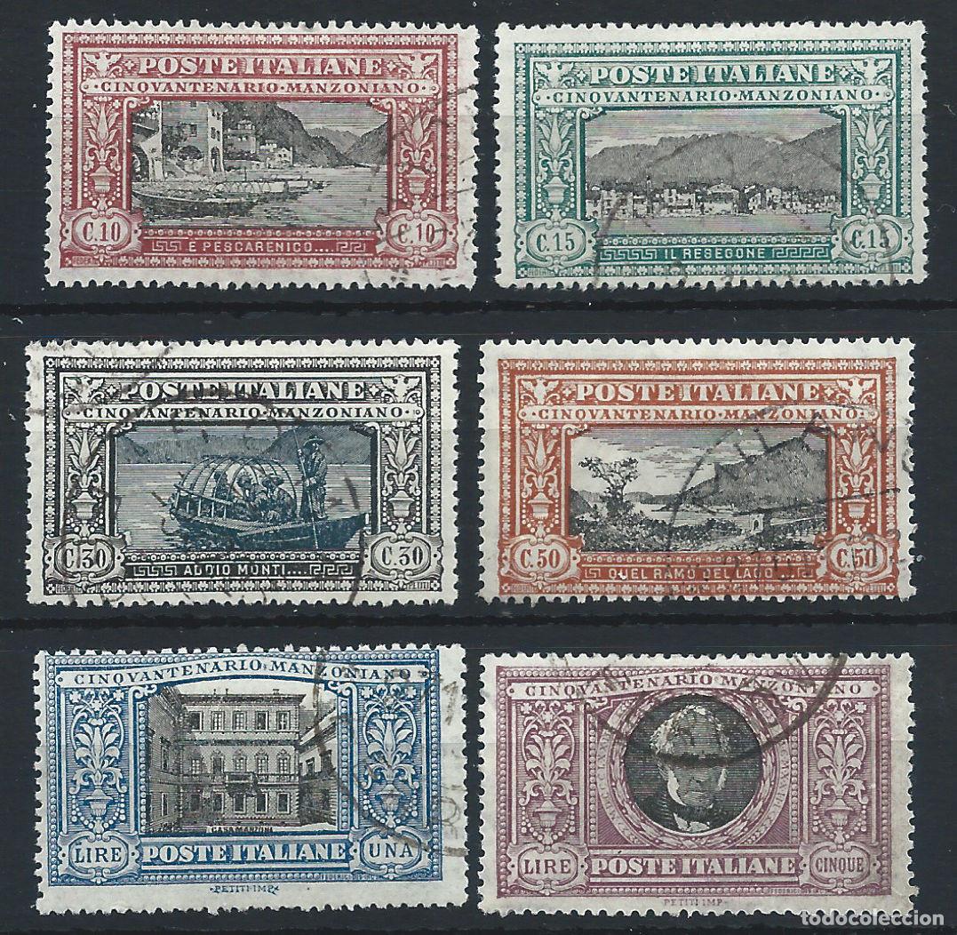 Sellos: Italie N&deg;146/51 Obl (FU) 1923 - Mort du po&egrave;te Alessandro Manzoni