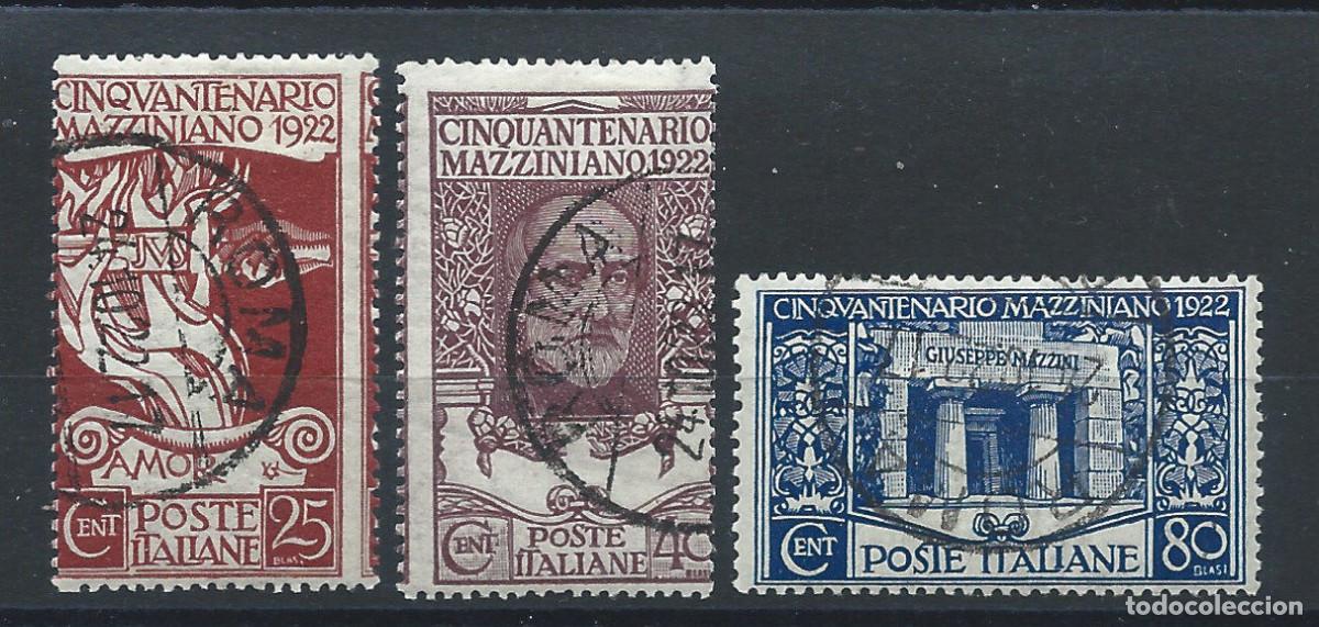 Sellos: Italie N&deg;121/23 Obl (FU) 1922 - Mort de Mazzini