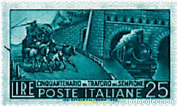 Sellos: 55490 MNH ITALIA 1956 50 ANIVERSARIO DEL TUNEL DEL SIMPLON