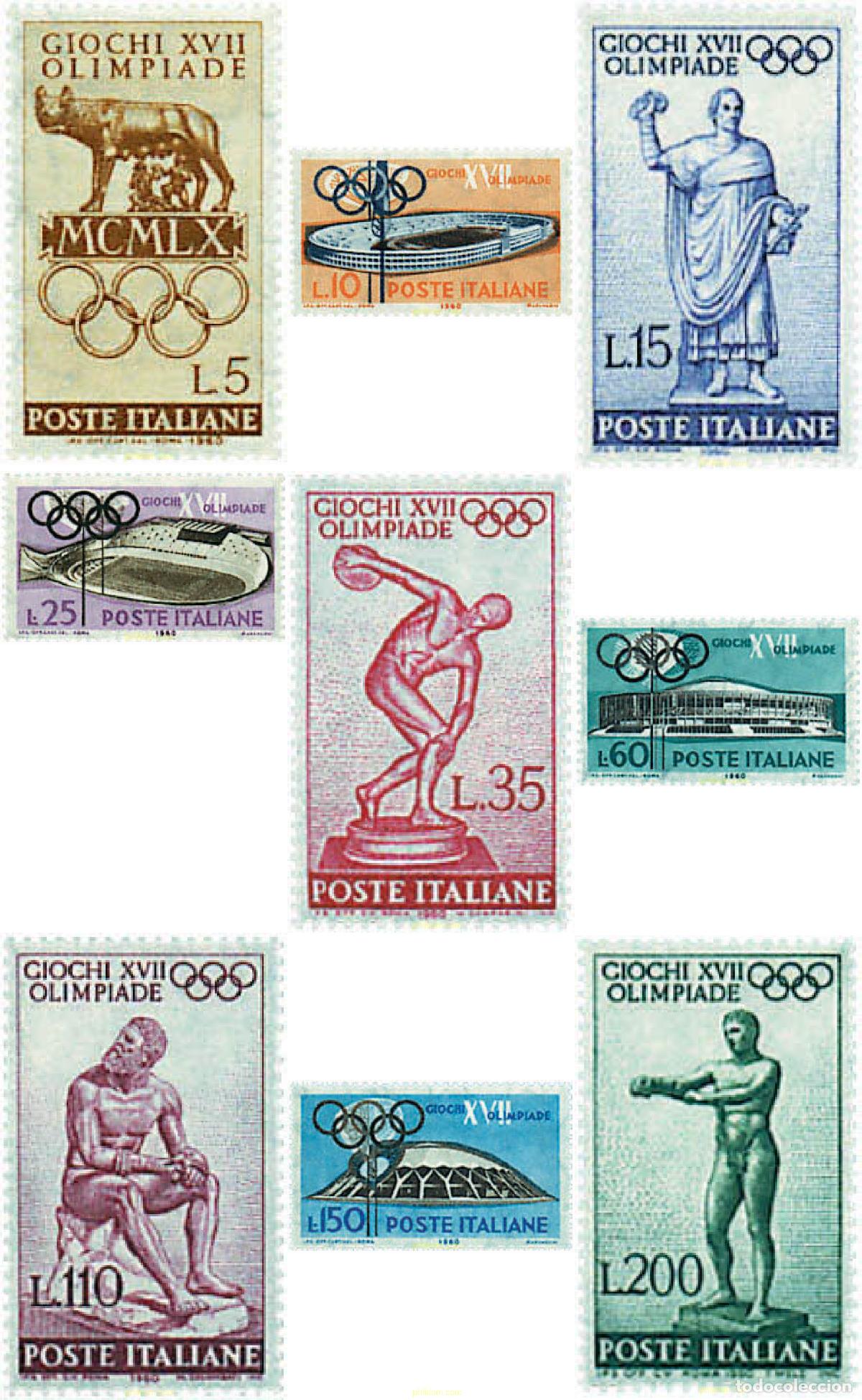 Sellos: 66977 MNH ITALIA 1960 17 JUEGOS OLIMPICOS VERANO ROMA 1960