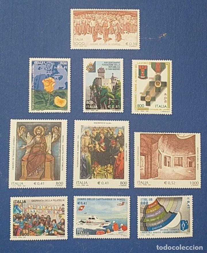 Sellos: SELLOS ITALIA 2001 10 Sellos . 10v. Nuevos