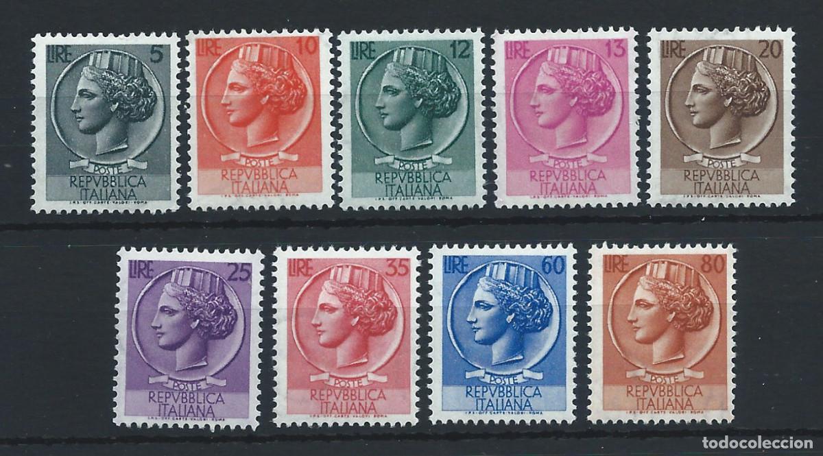 Sellos: Italie N&deg;648/55** (MNH) 1953/54 - Monnaie Syracusaine
