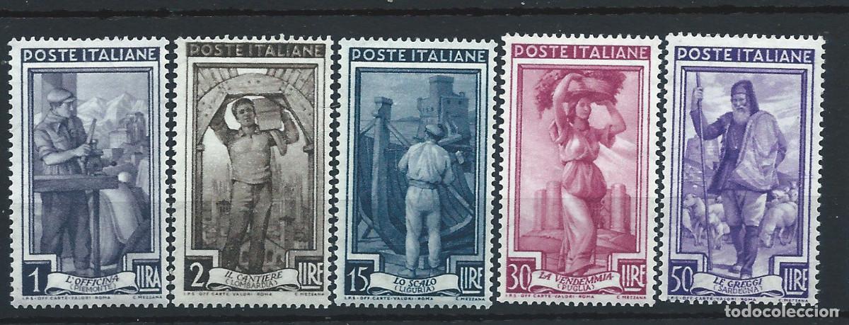Sellos: Italie N&deg;705/09** (MNH) 1955/57 - Italien au travail