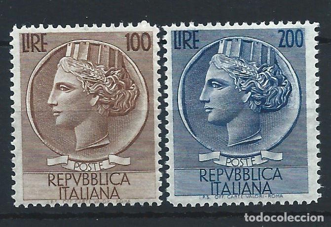 Sellos: Italie N&deg;684/85** (MNH) 1954 - Monnaie Syracusaine
