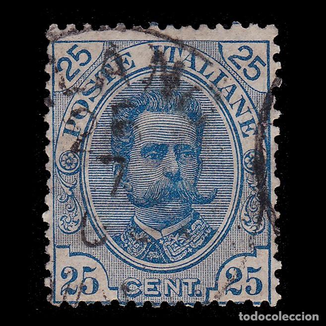 Sellos: ITALY. 1891-96. 25c. Humberto I. Scott 70 Ivert 61. Used + GIFT