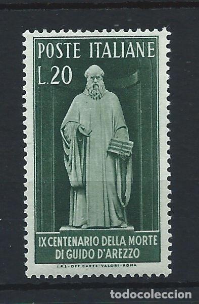 Sellos: Italie N&deg;564** (MNH) 1950 - Moine inventeur &rdquo;Guido d'Arezzo&rdquo;