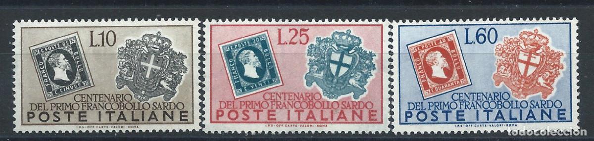 Sellos: Italie N&deg;610/12** (MNH) 1951 - Centenaire du timbre Sarde