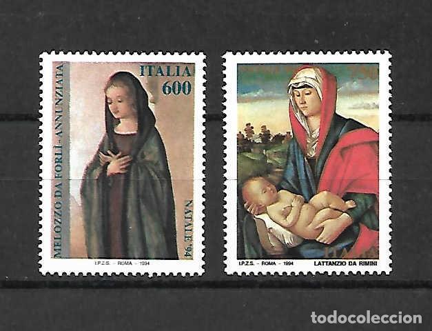 Sellos: 2 sellos de NAVIDAD de Italia, sellos a&ntilde;o 1994 Yvert 2,25 &euro;