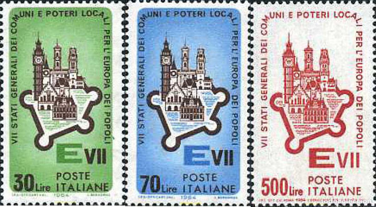 Sellos: 134755 MNH ITALIA 1964 7 CONGRESO DE LAS AUTORIDADES LOCALES EUROPEAS