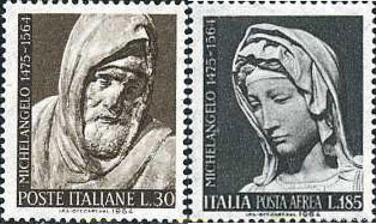 Sellos: 134751 MNH ITALIA 1964 4 CENTENARIO DE LA MUERTE DE MIGUEL ANGEL