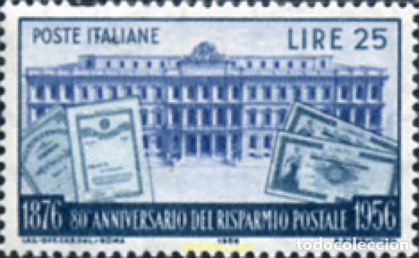 Sellos: 130445 MNH ITALIA 1956 80 ANIVERSARIO DE LA CASA DE AHORROS POSTAL
