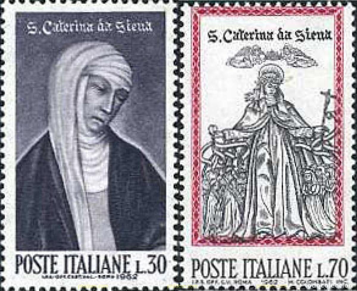 Sellos: 134732 MNH ITALIA 1962 5 CENTENARIO DE LA CANONIZACION DE SANTA CATALINA DE SIENA