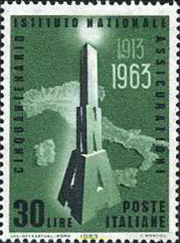 Sellos: 134741 MNH ITALIA 1963 50 ANIVERSARIO DEL INSTITUTO DE SEGURIDAD