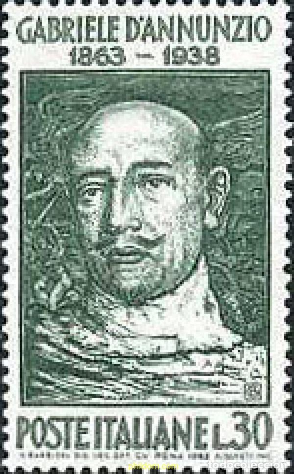 Sellos: 134739 MNH ITALIA 1963 CENTENARIO DEL NACIMIENTO DE GABRIELE D'ANNUNZIO