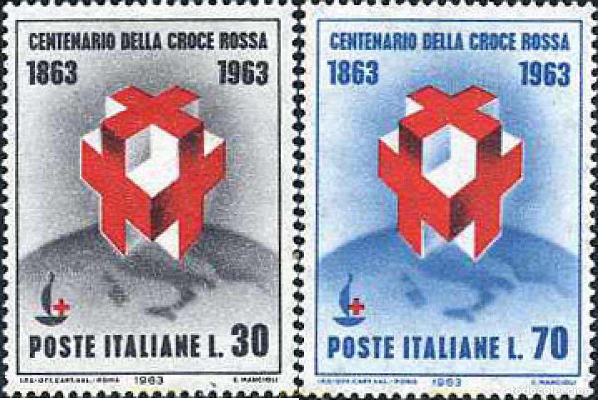 Sellos: 134745 MNH ITALIA 1963 CENTENARIO DE LA CRUZ ROJA