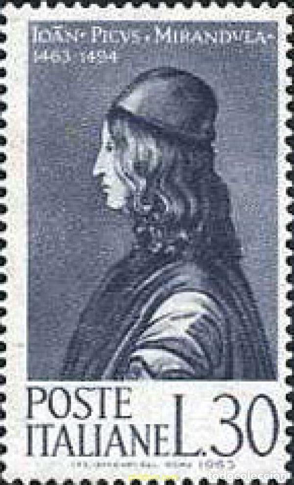 Sellos: 134738 MNH ITALIA 1963 5 CENTENARIO DEL NACIMIENTO DE PIC DELLA MIRANDOLE