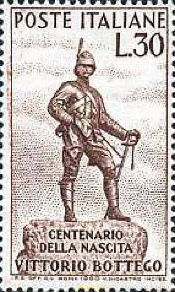 Sellos: 130547 MNH ITALIA 1960 CENTENARIO DEL NACIMIENTO DE VITTORIO BOTTEGO