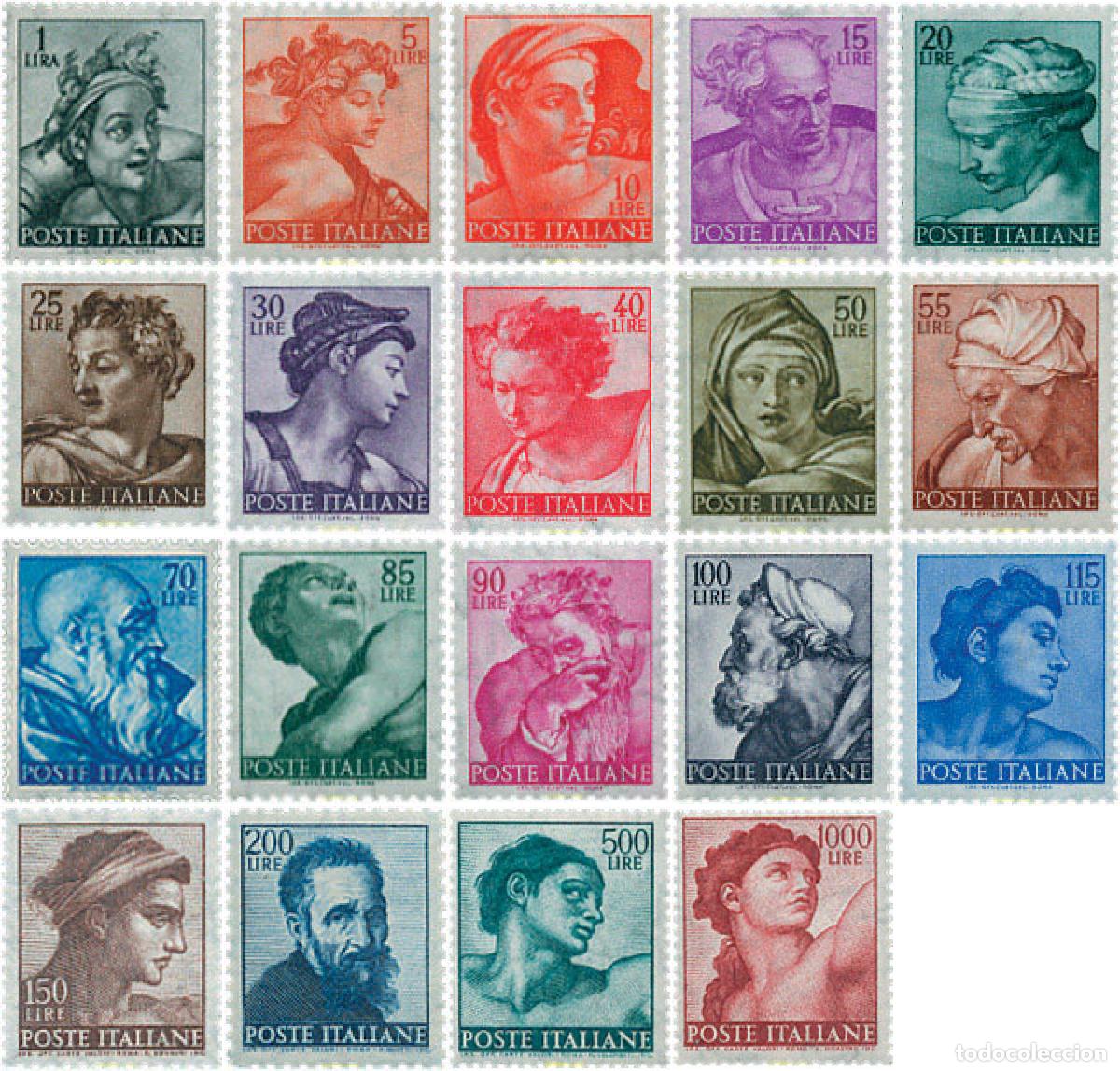 Sellos: 66978 MNH ITALIA 1961 OBRAS DE MIGUEL ANGEL