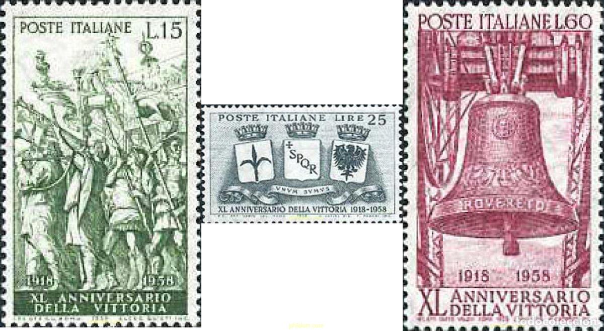 Sellos: 130482 MNH ITALIA 1958 40 ANIVERSARIO DE LA VICTORIA DE 1918