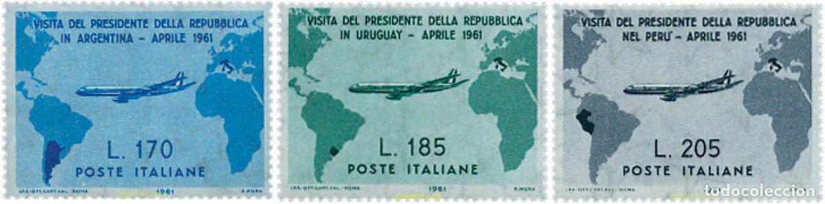 Sellos: 124445 MNH ITALIA 1961 VISITA DEL PRESIDENTE A ARGENTINA