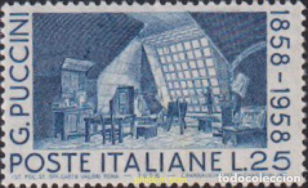 Sellos: 130473 MNH ITALIA 1958 CENTENARIO DE LA MUERTE DE GIACOMO PUCCINI