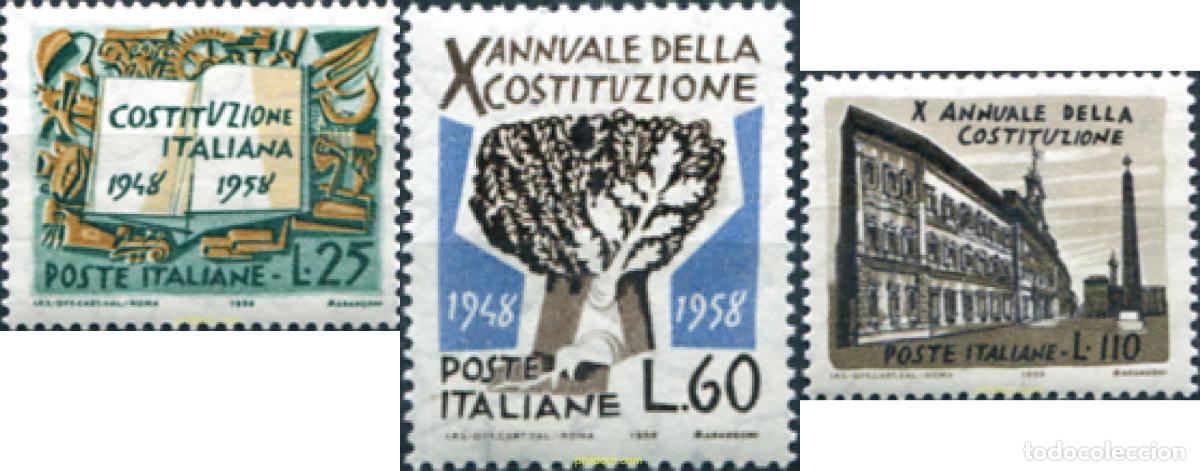 Sellos: 130470 MNH ITALIA 1958 10 ANIVERSARIO DE LA CONSTITUCION