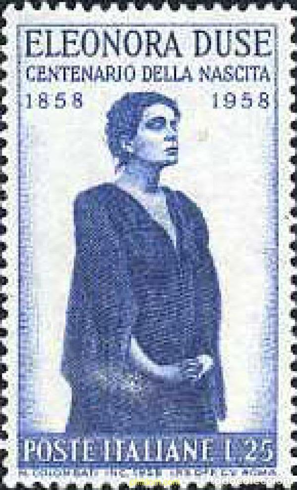 Sellos: 130484 MNH ITALIA 1958 CENTENARIO DEL NACIMIENTO DE ELEONORA DUSE