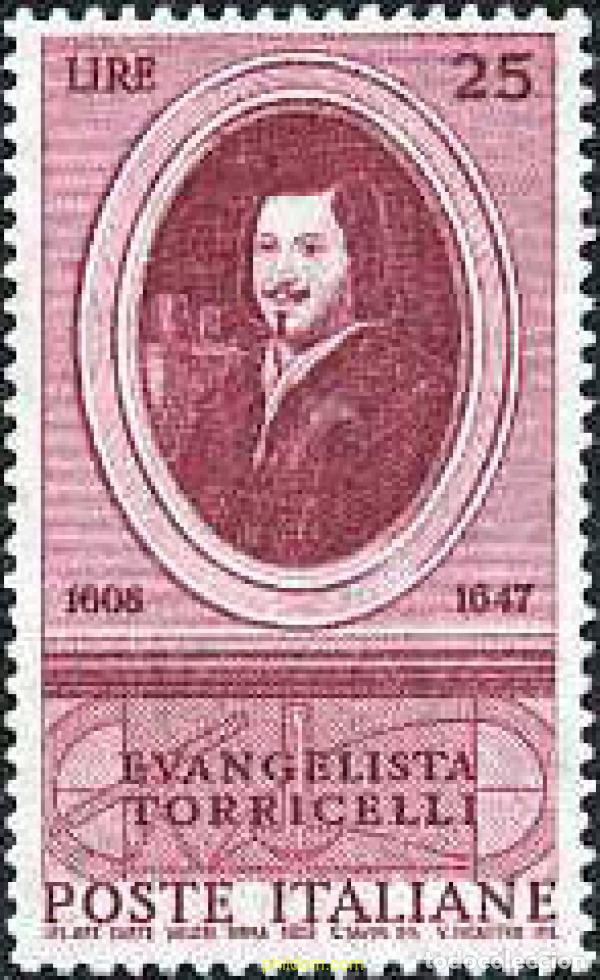 Sellos: 130481 MNH ITALIA 1958 350 ANIVERSARIO DEL NACIMIENTO DE EVANGELISTA TORRICELI