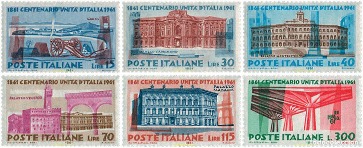Sellos: 124447 MNH ITALIA 1961 CENTENARIO DE LA UNIDAD ITALIANA