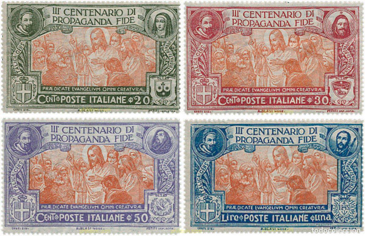 Sellos: 123959 MNH ITALIA 1923 3 CENTENARIO DE LA CONGREGACION LA PROPAGACION DE LA FE