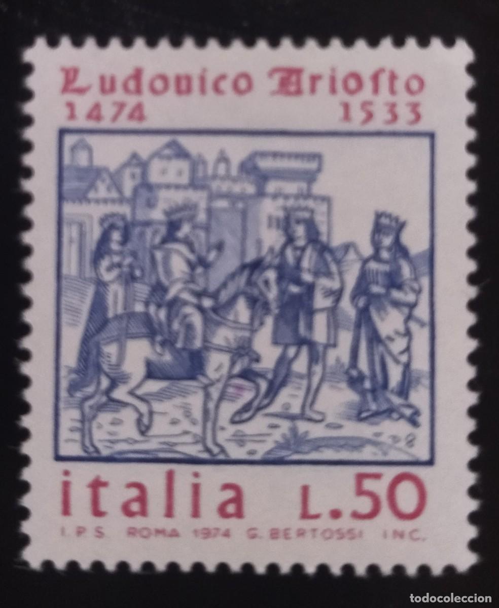 Sellos: ITALIA 1974 V Centenario del nacimiento del poeta Ludovico Ariosto. NUEVO - MNH.