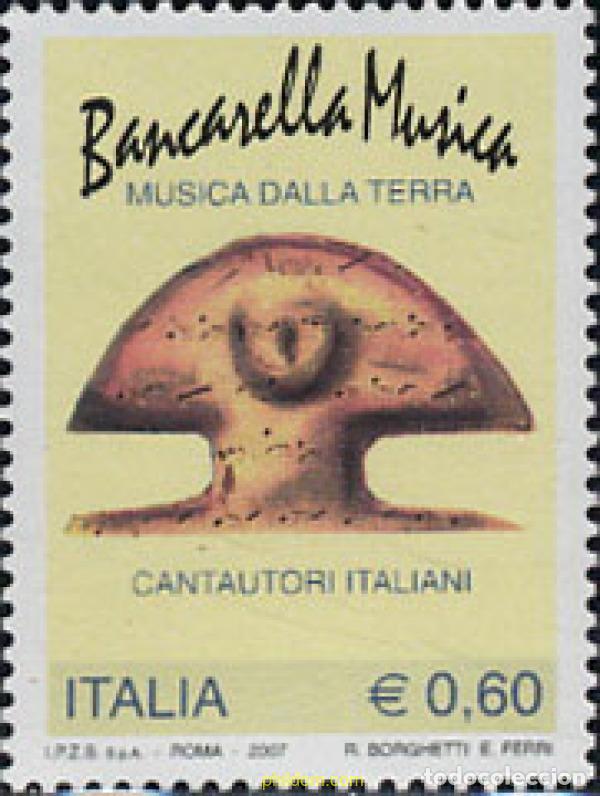 Sellos: 212268 MNH ITALIA 2007 BANCARELLA MUSICA, CANTAUTORES ITALIANOS