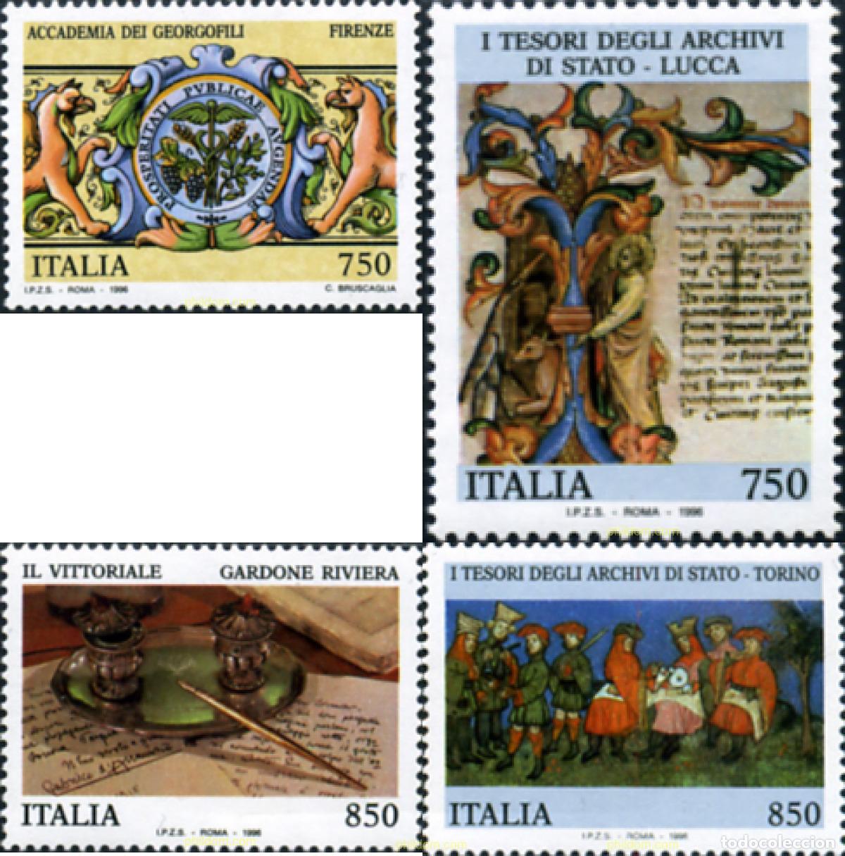 Sellos: 131726 MNH ITALIA 1996 TESOROS DE MUSEOS Y ARCHIVOS NACIONALES