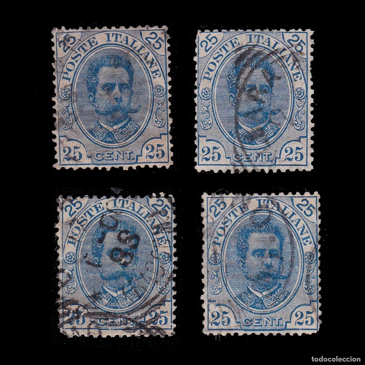 Sellos: ITALY. 1891-96. 25c. Humberto 1. Scott 70 .4 x Cancel. + GIFT