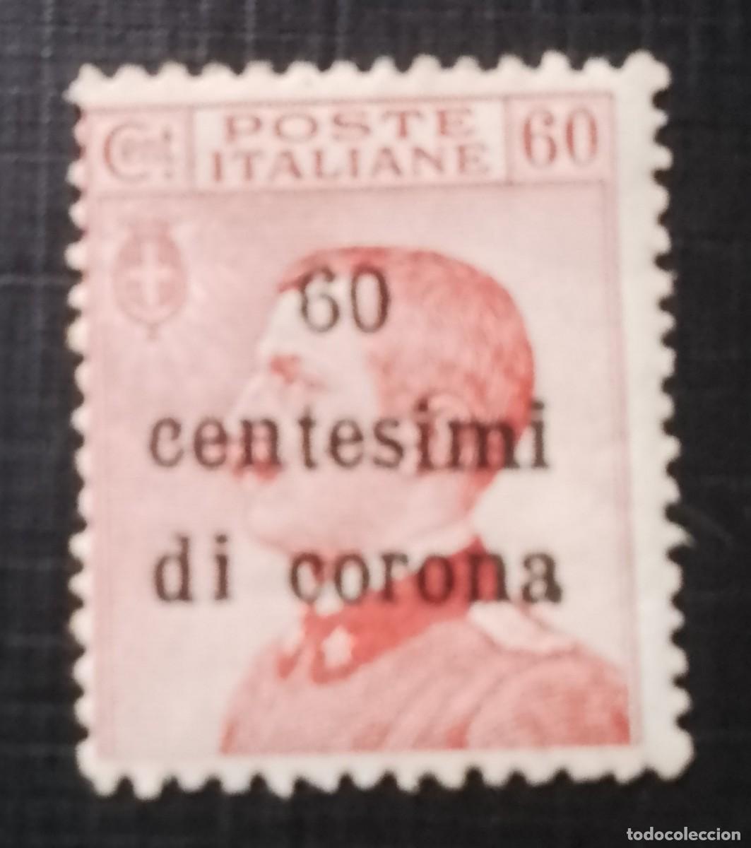 Sellos: ITALIA 60 CENT, - SOBREIMPRESO: 60 CENTESIMI DI CORONA.