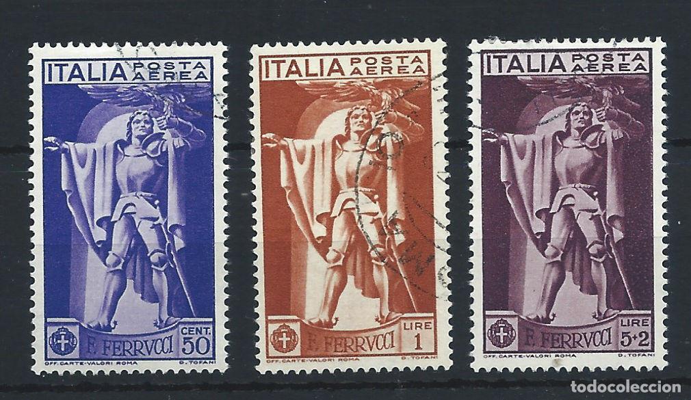 Sellos: Italie PA N&deg;18/20 Obl (FU) 1930 - Mort de Francesco Ferrucci